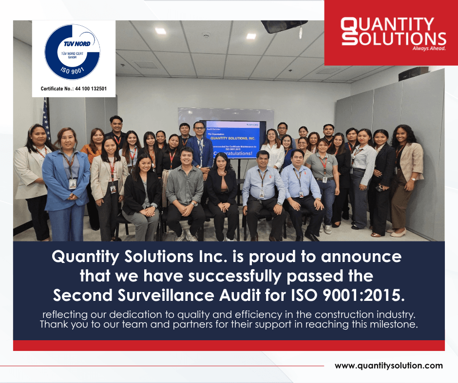 QSI Team passing the Second Surveillance Audit for ISO 9001:2015.