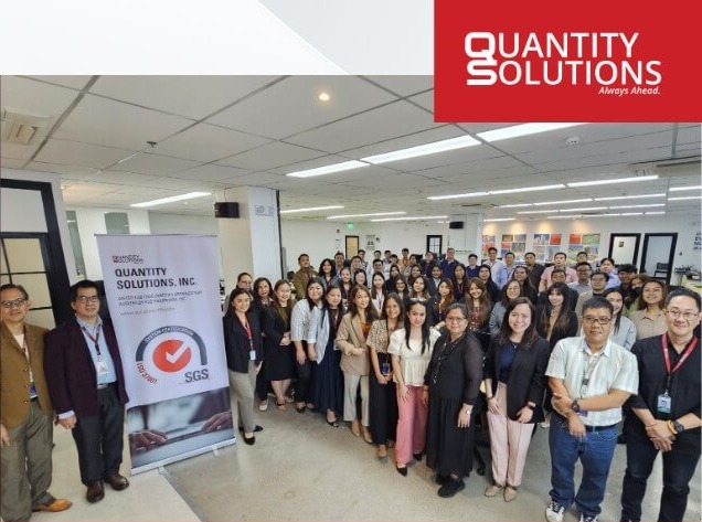 Quantity Solutions team certification to ISO 37001:2016 for Anti-Bribery Management System